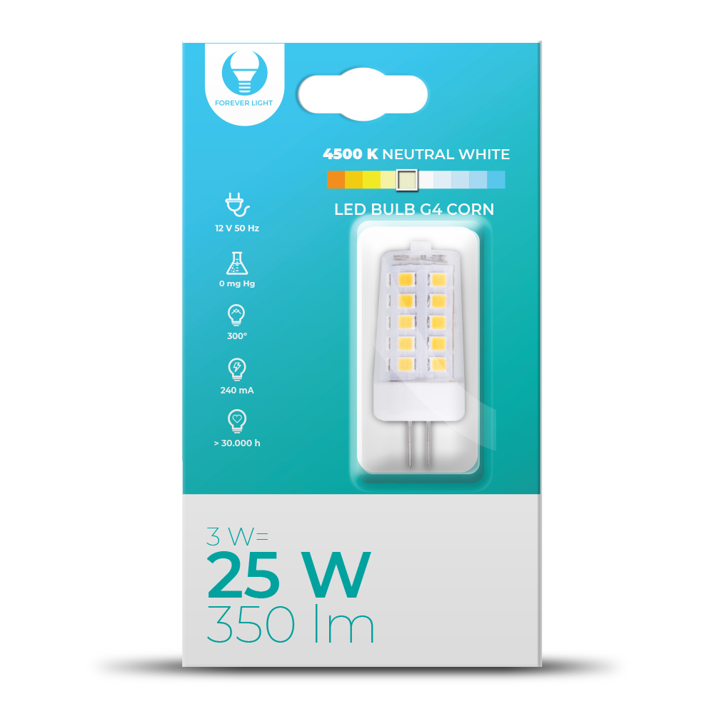 Lampadina led g4 9-30v 2w luce calda 3000°k (23.0004.37 - 23000437) - GBC  Elettronica